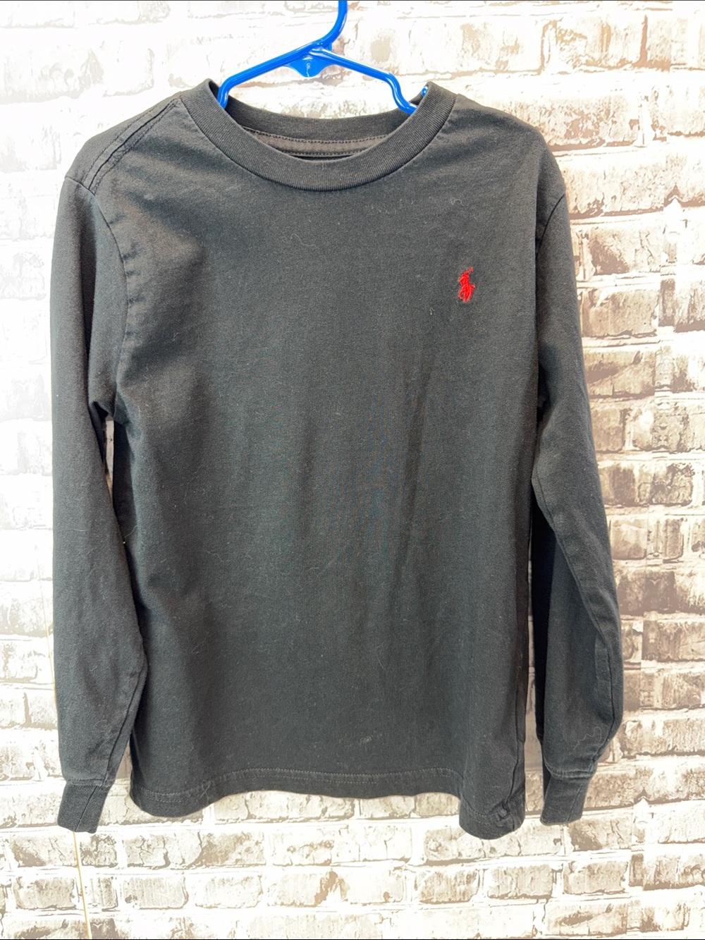 Boy's Polo by Ralph Lauren Black t-shirt with Red Pony Logo